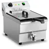 ROYAL CATERING Friteuse Électrique Professionnelle Friteuse Restaurant Robinet 400V 16L 6000W