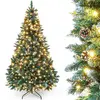 yorbay Kunstkerstboom met LED-verlichting   150 cm   Met Sneeuwlook & ...