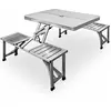 Deuba Table de pique-nique portable - Aluminium - Malette - emplacement parasol
