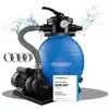Monzana Zandfiltersysteem - 10.200 l/u 7-weg Klep Systeem - Blauw
