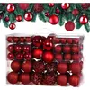 deuba Casaria Kerstballen 100 Stuks - Mat Glanzend - Ø 3 6 cm Rood