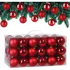 deuba Casaria Kunststof Kerstballen 54er Set - Mat Glanzend Ø 3 4 6 cm Rood