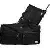 Monzana Sac De Voyage XXL Noir à roulettes trolley 160L sac de sport p...