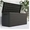 Deuba Woody Opbergbox - 280 liter 45x120x60 cm - Antraciet Bruin