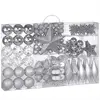 Merkloos / Sans marque Kerstballen - 102 stuks - zilver
