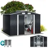 Deuba Abri de jardin en métal 5m² avec cadre de sol Cabane de jardin anthracite Remise cabanon rangement outils vélos