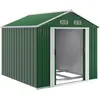 Deuba Abri de jardin en métal vert 14,65m³ Cabane remise rangement vélos outils bricolage
