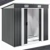Deuba Abri de jardin métal 3,4m³ Cabane de jardin Rangement vélos outils Anthracite