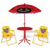 Merkloos / Sans marque Kinder tuinset kever- 2 stoelen 1 tafel met parasol