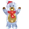 monzana Figurine lumineuse LED en acrylique Décoration de Noël Nounours debout Ours polaire lumineux Illumination de noël