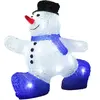 Deuba KerstfiguurSneeuwman M - LED Acryl 27cm  Wit Licht