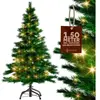 Casaria Kerstboom 150 cm   Incl. LED Kerstverlichting PE Groen