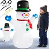 Monzana Opblaasbare Sneeuwman XL - 120cm 3 LED´S - Verlichting