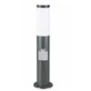 Monzana Buitenlamp   met Stopcontact RVS E27 - IP44 Antraciet