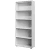 Deuba Étagère bibliothèque blanc 190 x 60 x 28 cm Meuble de rangement VELA 5 compartiments pour salon bureau chambre