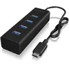 Icy Box IB-HUB1409-C3 4 Poorten Hub Usb 3.0 Zwart