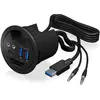 ICY BOX 3 Port USB 3.0 In-Desk Hub