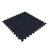 GORILLA SPORTS Tapis de protection en caoutchouc noir/blanc - 4 dalles + 8 embouts de finition
