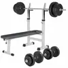 Banc de musculation pliable avec haltères et barres 38/70 kg