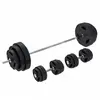 Gorilla Sports Lange Halterset 100 kg - Gripper Kunststof - Schroefslu...