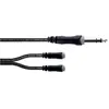 Cordial 14886 Jackplug Audio Y-adapter [1x Jackplug male 6,3 mm (stereo) - 2x Jackplug female 3,5 mm] 0.30 m Zwart PVC-