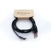 Cordial 14866 Audio Y-adapter [1x Jackplug male 3,5 mm - 2x Jackplug male 6,3 mm (mono)] 1 m Zwart PVC-mantel, Tweeling