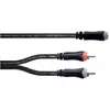 Cordial 14889 Jackplug / Cinch Audio Y-adapter [1x Jackplug female 3,5 mm - 2x Cinch-koppeling] 0.30 m Zwart PVC-mantel