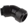 Alphacool Eiszapfen 13 mm HardTube compression fitting 45° rotatable G1/4 - Raccord à angle de compression de système de refroidissement liquide - noir profond