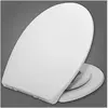 WOLTU Rootz Premium Toiletbril - Toiletdeksel - WC-afdekking - Toiletbank - Loo Top - Badkameraccessoire - Potje Shield - Wit - 19,2 x 15,7 x 2,6 inch