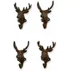 LOBERON Haak set van 4 Deer antiekbruin