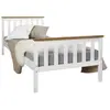 HOMESTYLE4U Lit en bois de jeunesse - Marque - 90x200 - Blanc - A lattes - Bois massif