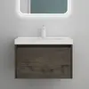 Mai & Mai® Meuble de Salle de Bain Gris-brun avec Lavabo Meuble sous V...