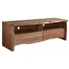 Massivmoebel24 Meuble TV - Bois massif d'acacia laqué (Bois naturel) - Design naturel - PURE EDGE 108