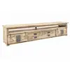 Meuble TV 260x50 Manguier laqué Whitewash RAILWAY N° 355