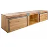 Massivmoebel24 Meuble TV 220x48 Chênes sauvage et lombard huilé Bois naturel NEW AMSTERDAM N° 03