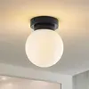Lindby - Plafondlamp badkamer - 1licht - Staal, glas - H: 18 cm - E14 ...