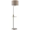 LINDBY Lampadaire Tissu avec une connexion USB 'Zinia' en métal pour salon & salle à manger