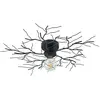 Lindby - plafondlamp - 1licht - ijzer - H: 9 cm - E27 - mat zwart