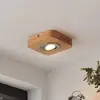Lindby - plafondlamp hout - 1licht - eikenhout, ABS, polycarbonaat - H...
