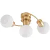 Lindby - plafondlamp - 3lichts - Glas, ijzer - H: 18 cm - E14 - messin...