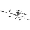 Lindby - plafondlamp - 8lichts - ijzerstaal - H: 20 cm - E27 - zwart