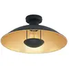 Lindby - plafondlamp - 1licht - ijzer - H: 19 cm - E27 - zwart, goud