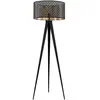 LINDBY Lampadaire 'Thoralf' en métal pour salon & salle à manger