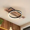 Lindby - led Plafonnier à intensité variable 'Sentoa' en bois pour salon & salle à manger