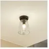 Lucande - Plafondlamp badkamer - 1licht - Glas, staal - H: 18 cm - E14...