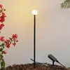 Lindby - Sfeerverlichting buiten - 1licht - Aluminium, kunststof - H: 81.7 cm - zwart, wit - Inclusief lichtbron