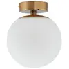 Lucande - Plafondlamp badkamer - 1licht - Staal, glas - H: 17.7 cm - E...