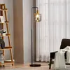 Lindby - vloerlamp - 1licht - metaal, glas - H: 150 cm - E27 - zwart, ...