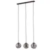 Lindby - hanglamp - 3lichts - Glas, ijzer - E14 - bruin, rookgrijs