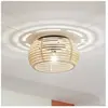 Lindby - plafondlamp hout - 1licht - Hout, ijzer - H: 23.1 cm - E27 - ...